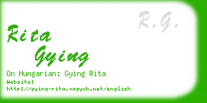 rita gying business card